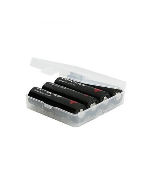4 Bay 18650 Plastic Battery Case - Clear