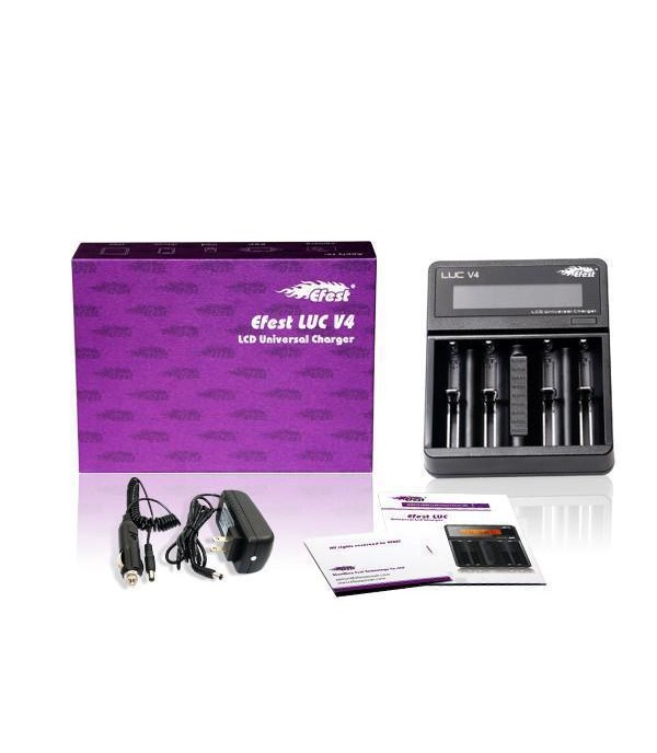 Efest LUC V4 - 4 Bay LCD Charger with Car Charger
