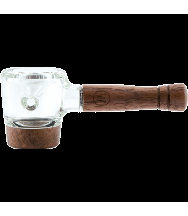 Marley Natural Glass & Walnut Spoon Pipe