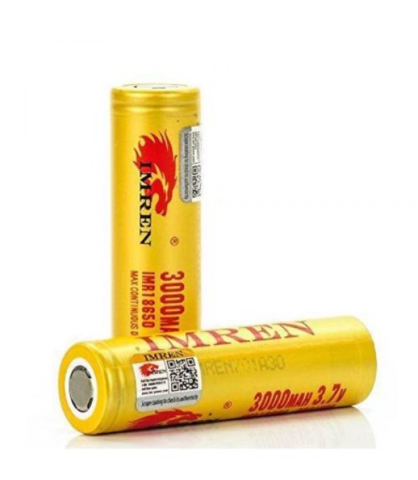 IMREN 18650 3.7V 3000mAh Battery 40 AMP (Pair)