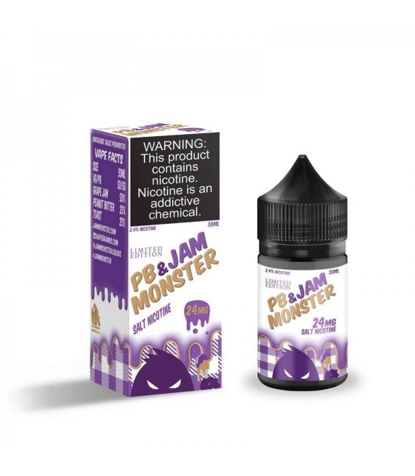 Jam Monster Salts PB & J 30ml Nic Salt Vape Juice
