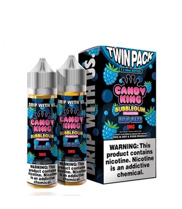 Candy King Twin Pack Bubblegum Blue Razz 2x60ml Vape Juice