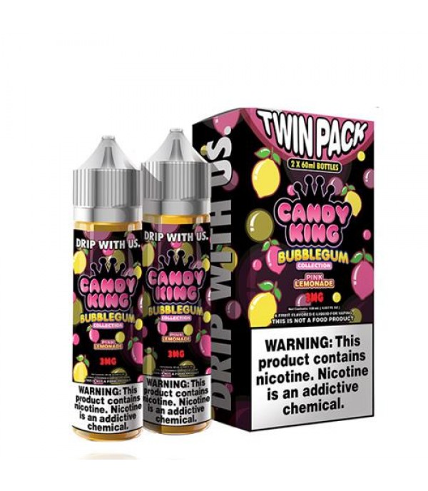Candy King Twin Pack Bubblegum Pink Lemonade 2x60ml Vape Juice