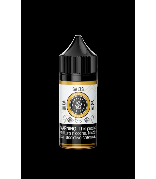 Satisfy E-Liquids Three Scoops 30ml Nic Salt Vape Juice