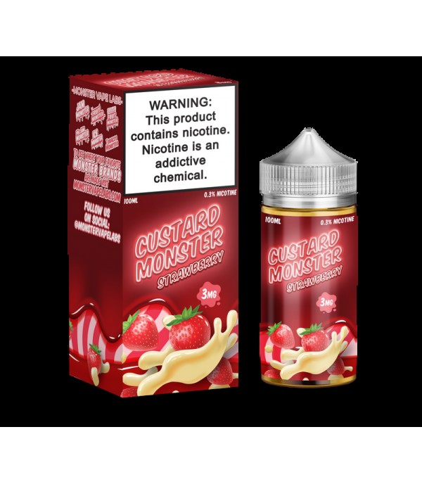 Custard Monster Strawberry Custard 100ml Vape Juice